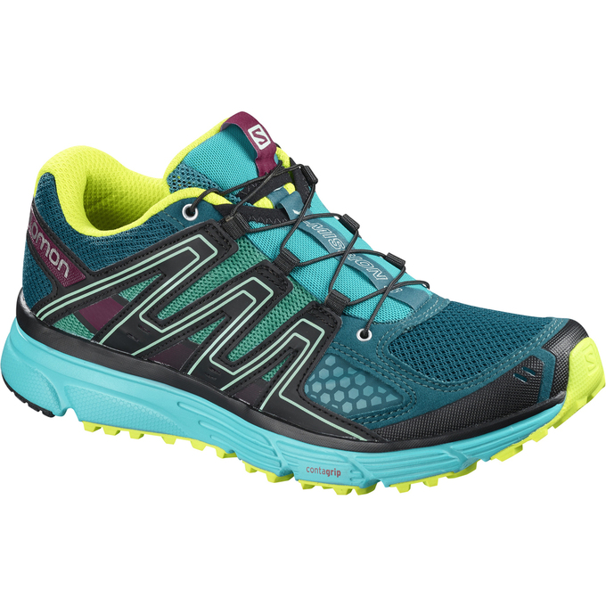 Salomon Israel X-MISSION 3 W - Womens Trail Running Shoes - Turquoise (FOHD-89154)